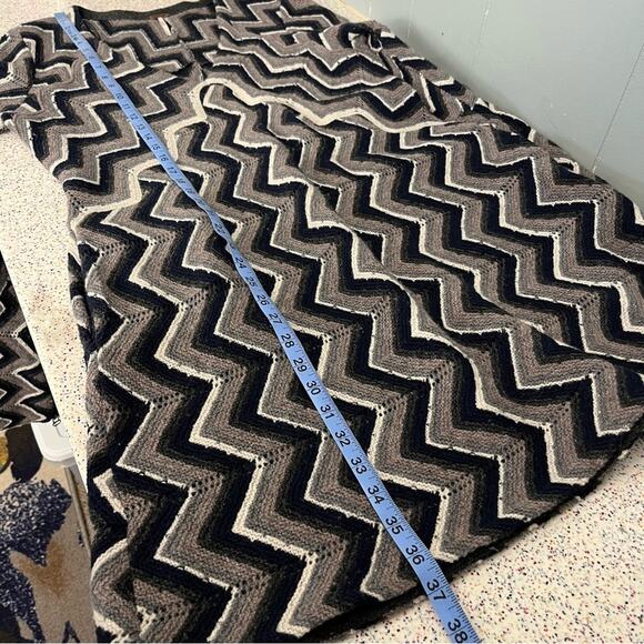 Free People Rhiannon Sweater Dress Chevron Geometric Flared Women’s Size Large - Picture 12 of 12